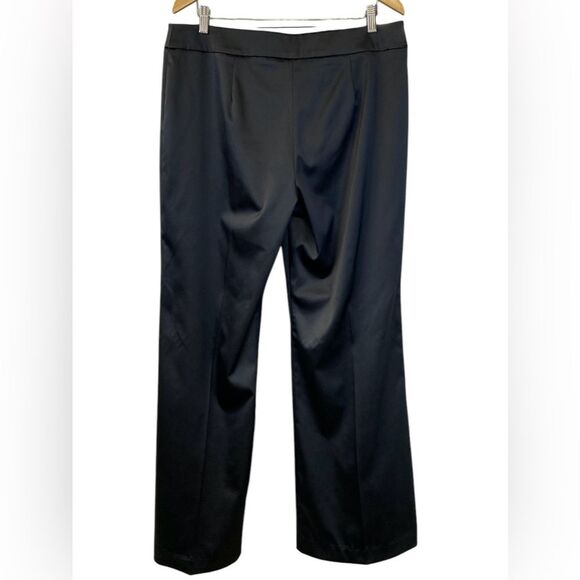 JS Collections Black Satin Dress Pants Cocktail Evening Size 14 - Picture 2 of 11